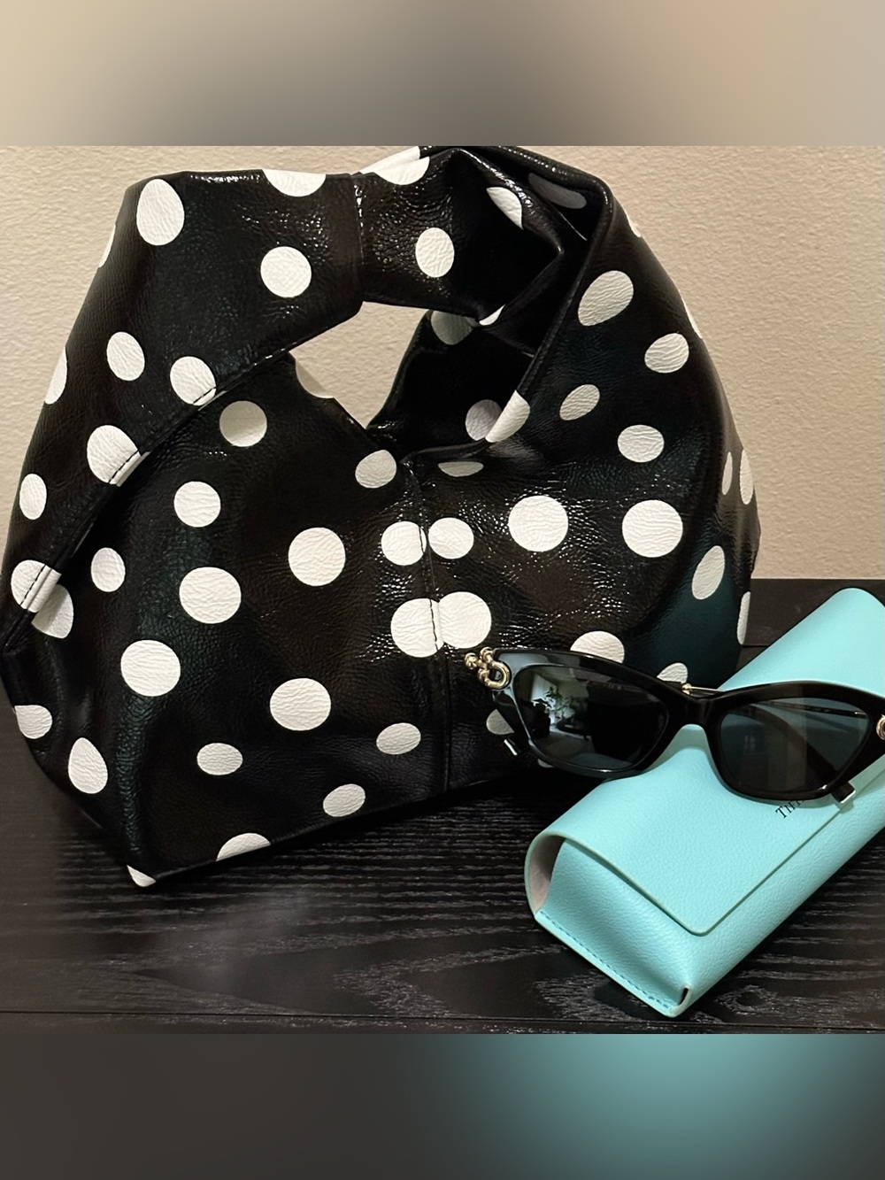 Black and White Polka Dot Women’s Hobo Bag
